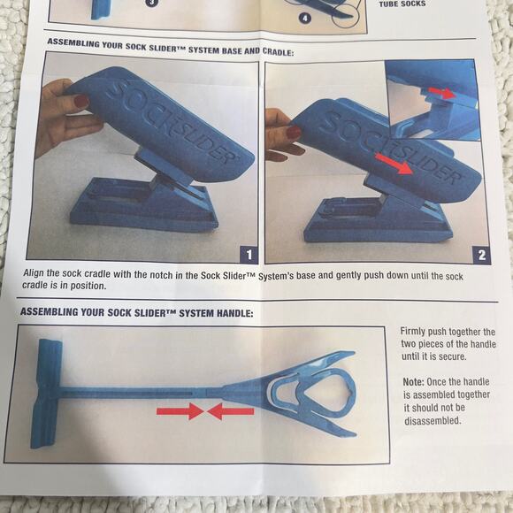 Sock Slider System 1 Kit No Bending Shoe Horn Pregnant Back Problems Surgery NEW - Picture 6 of 10